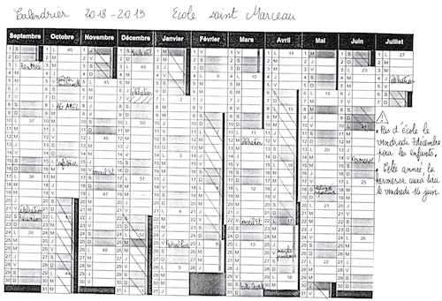 Calendrier 2018-2019