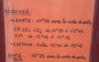 Horaires de l’école